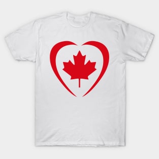 Canadian Patriot Flag Series (Heart) T-Shirt